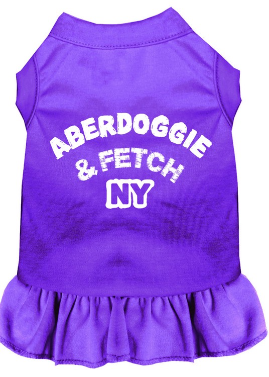 Aberdoggie NY Screen Print Dress Purple XS